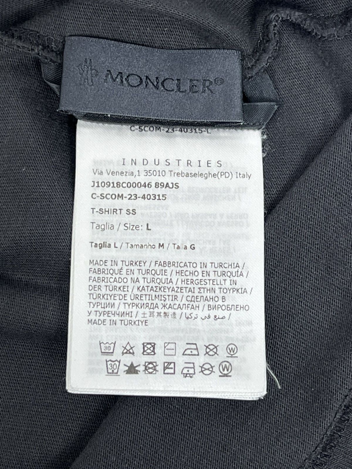 Moncler Moncler Black Graphic Print Crew Neck Short Sleeve Size US L / EU 52-54 / 3 - 6 Thumbnail