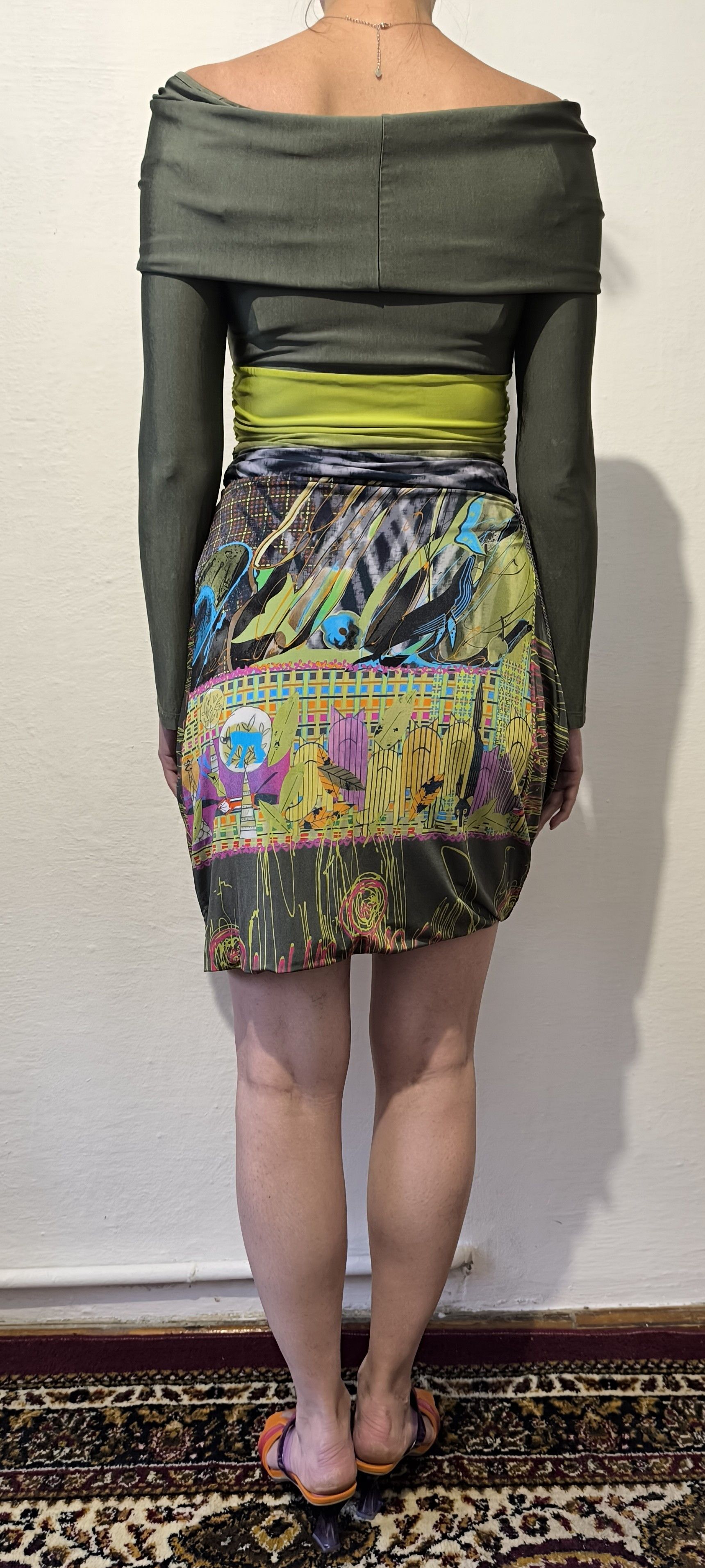 Other Save The Queen Off Shoulder Multicolor Short Dress Size S Size S / US 4 / IT 40 - 2 Thumbnail