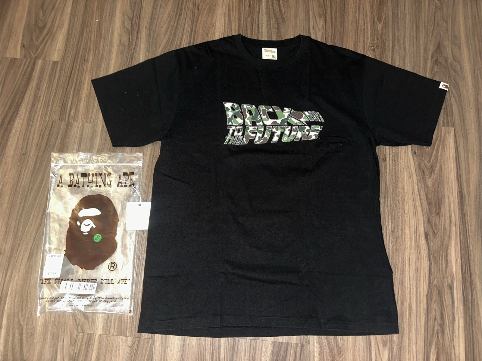 BAPE × Back to the Future DeLorean Milo T-shirt White A