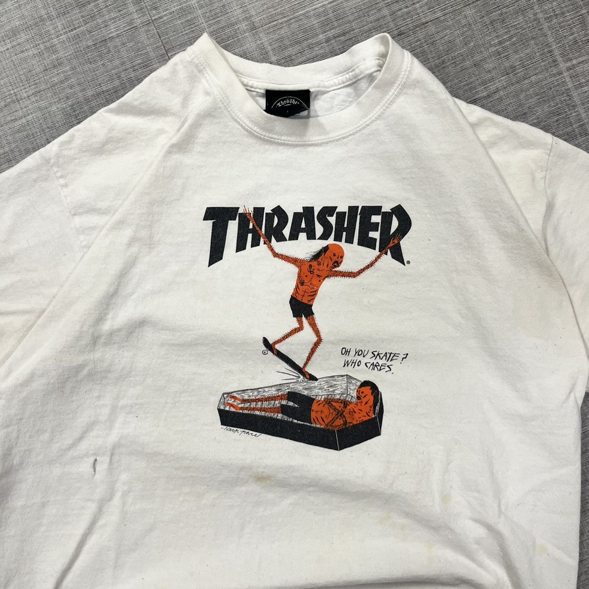 JNCO × Thrasher × Vintage VTG Thrasher Neck Face Skateboarding Tee Size US L / EU 52-54 / 3 - 2 Thumbnail