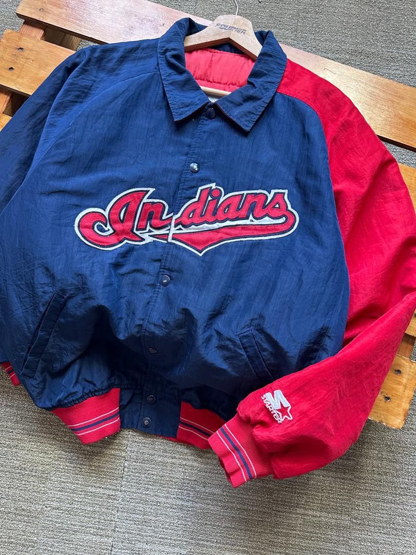 Starter VINTAGE STARTER MLB INDIANS JACKET Size US L / EU 52-54 / 3 - 3 Thumbnail