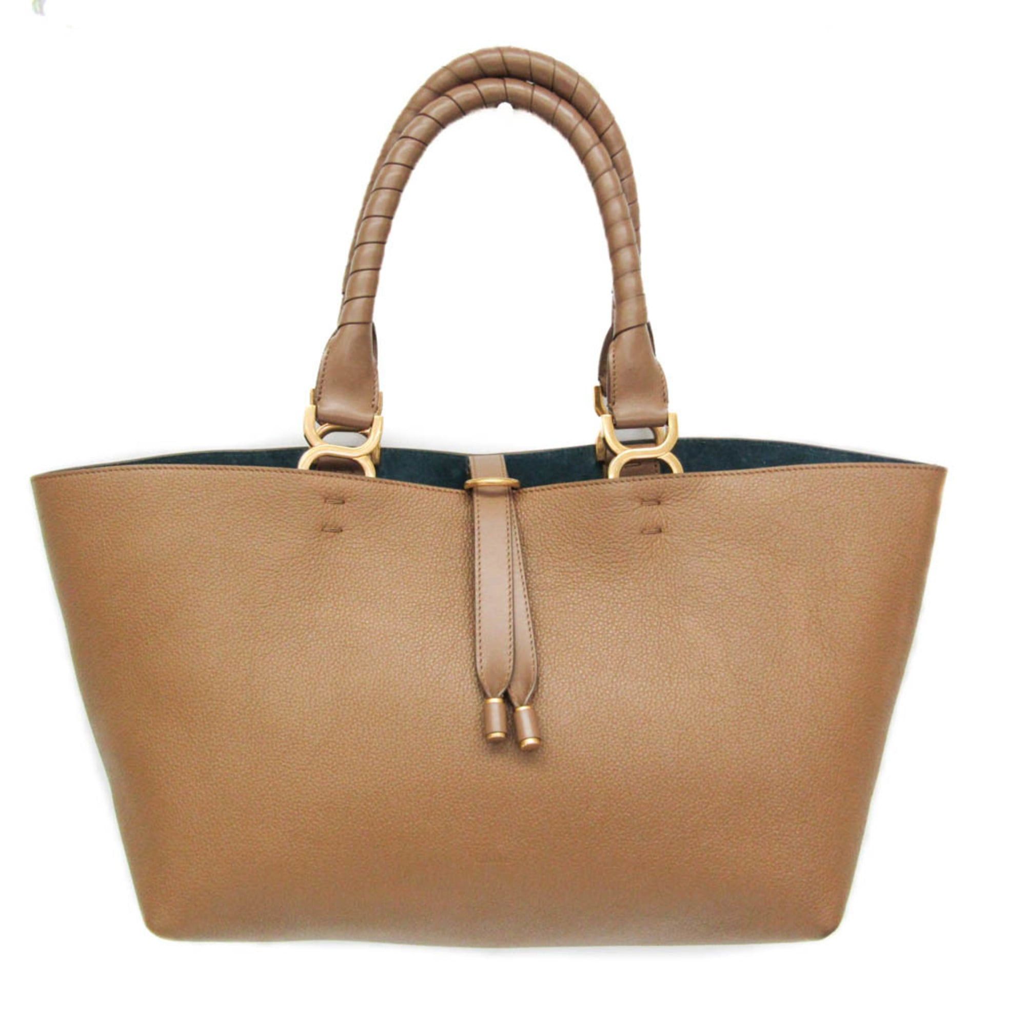 Chloe Chloé Marcy Women's Leather Tote Bag Beige Size ONE SIZE - 1 Thumbnail