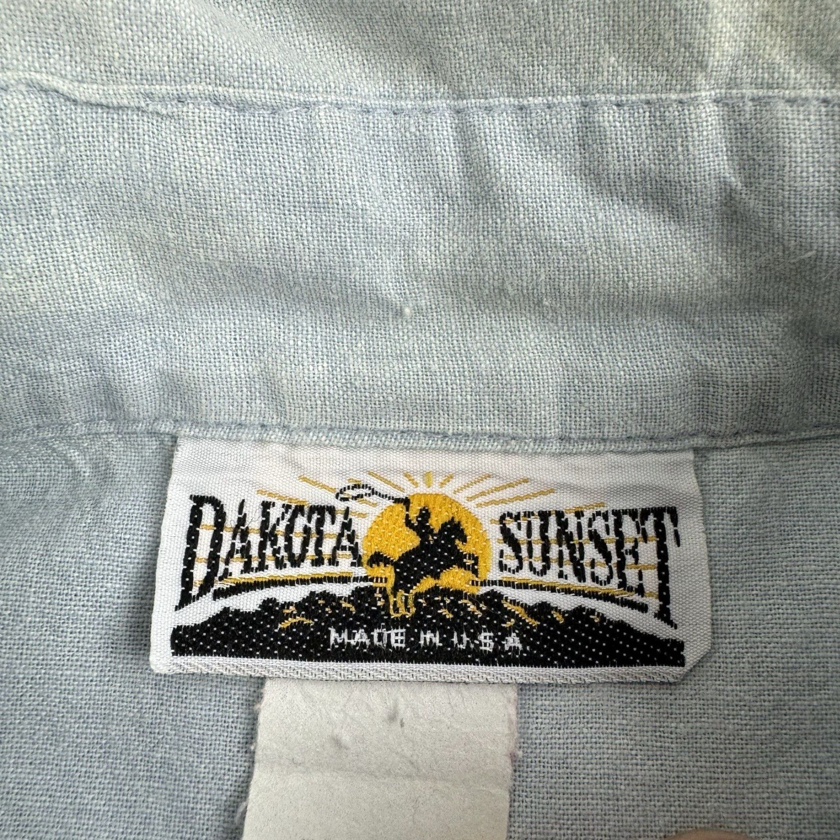 Vintage VINTAGE Dakota Sunset Western Button Up Shirt Adult 2XL Blue Striped Cowboy 80s Mens Size US XXL / EU 58 / 5 - 5 Thumbnail