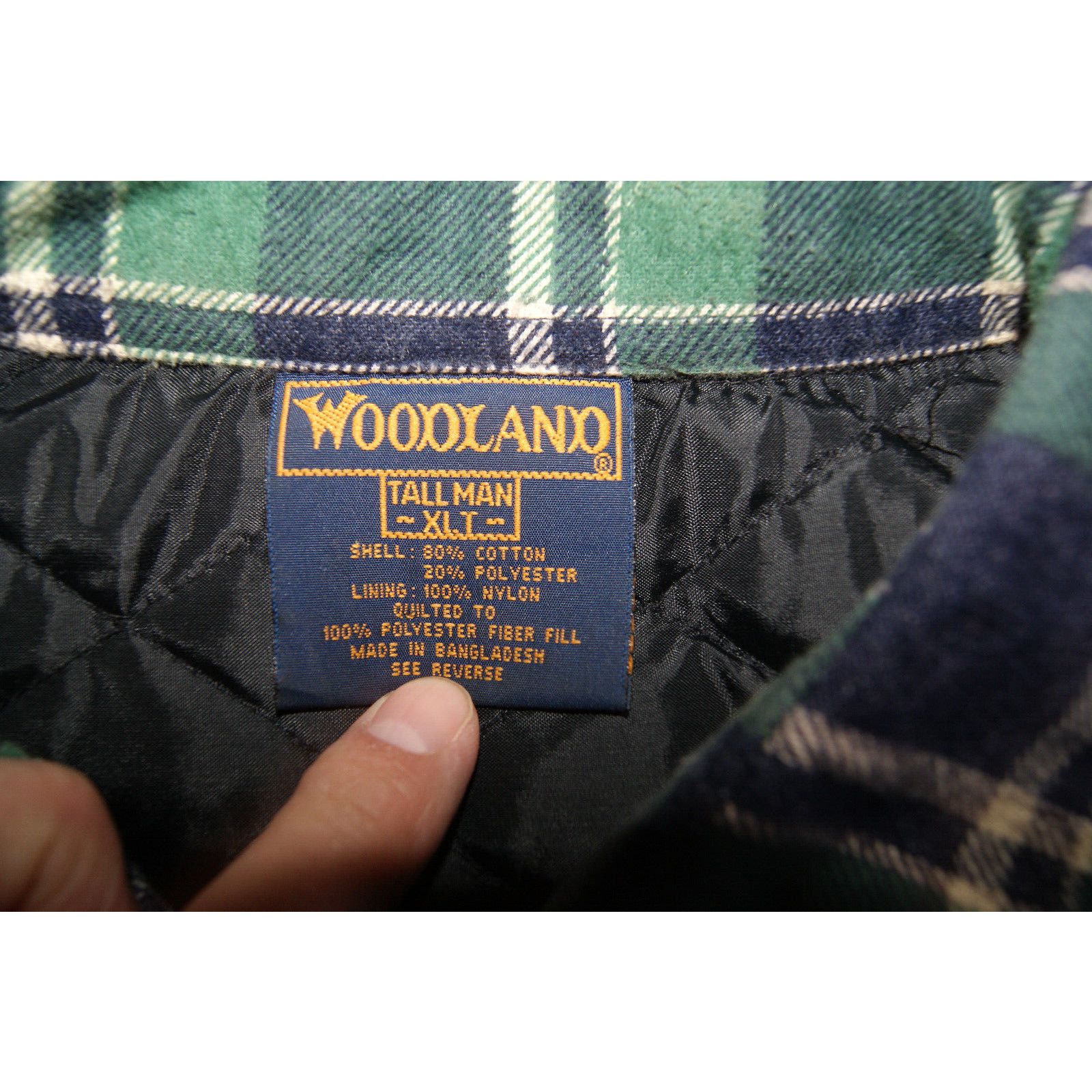 Woodlands VTG WOODLAND Flannel Shirt Mens XL Tall Quilt Lined Shacket Size US XL / EU 56 / 4 - 6 Thumbnail