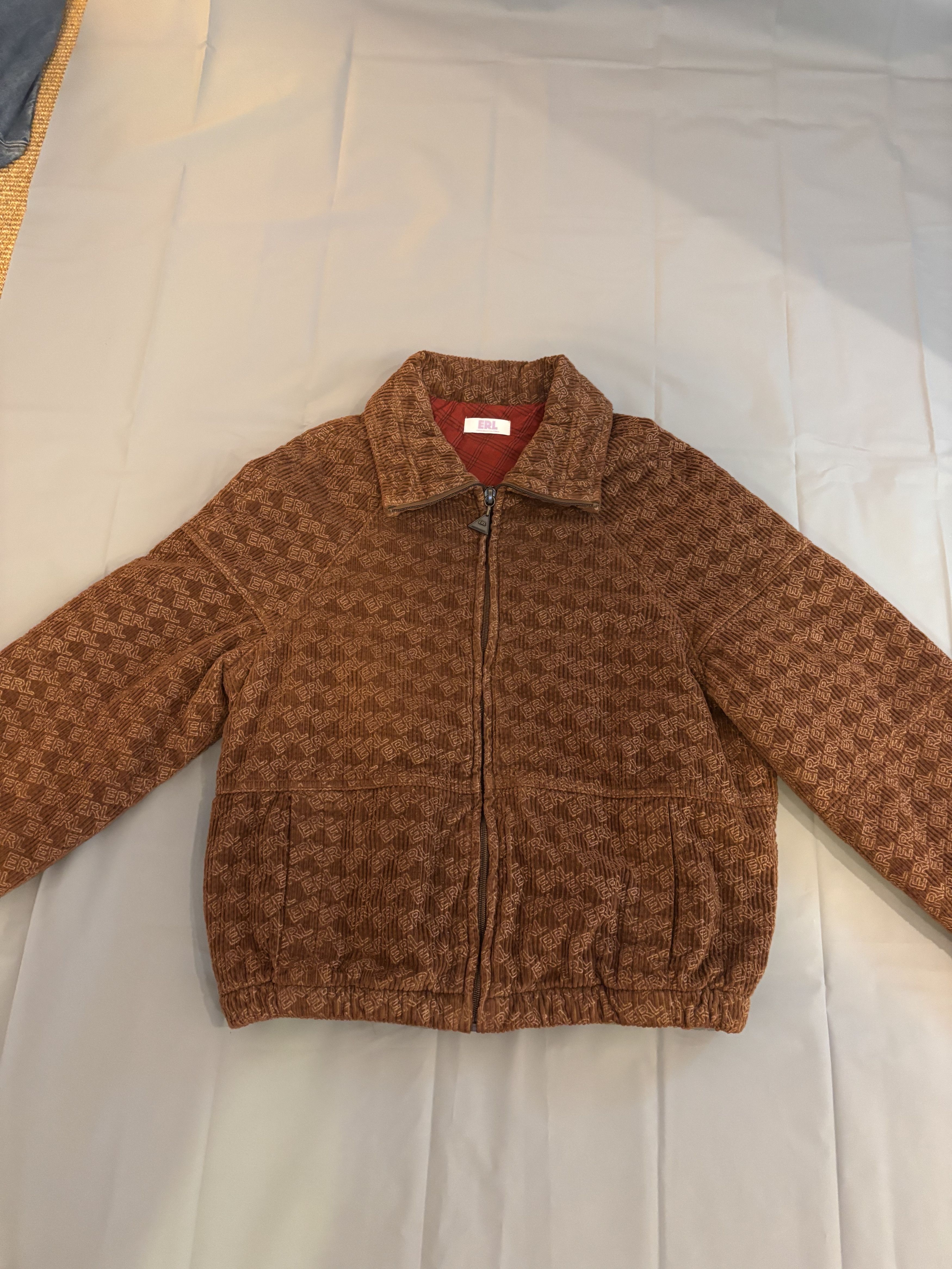 ERL Veste teddy bombers ERL monogramme marron en tbe Size US L / EU 52-54 / 3 - 3 Thumbnail