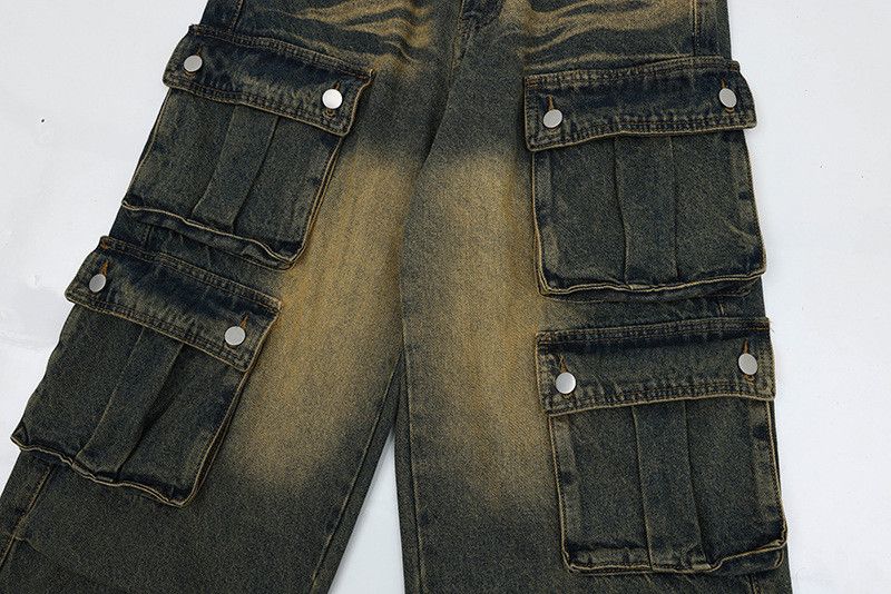 Vintage High street American retro washed work jeans for men Size US 32 / EU 48 - 4 Thumbnail