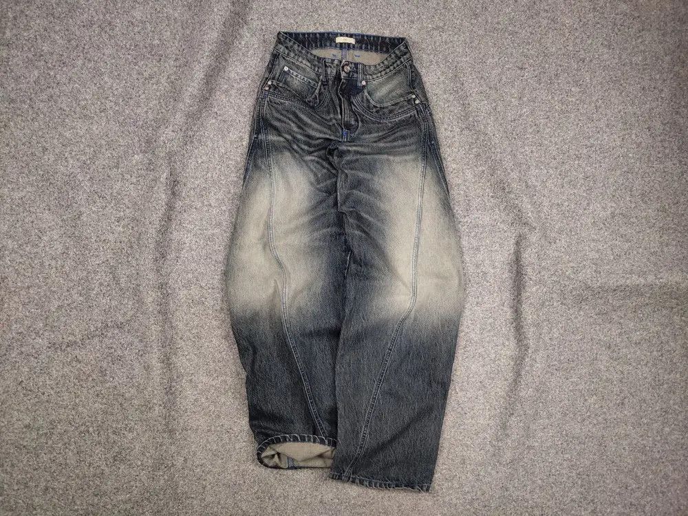 Vintage Abri studio Design heart Berto Baggy Faded denim Pants Jeans Size US 30 / EU 46 - 2 Thumbnail