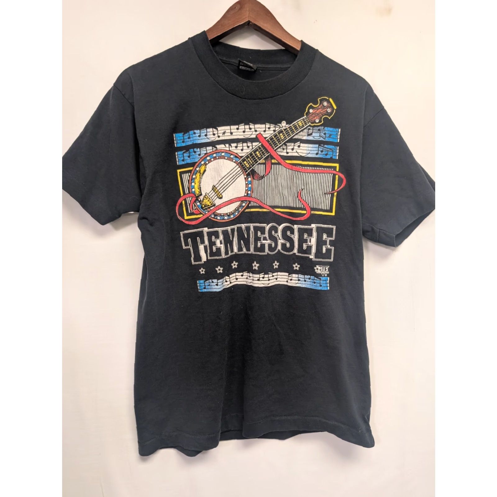 Vintage VINTAGE Tennessee Shirt Screen Stars 90s L Black Short Sleeve Unisex 1991 Single Stitch Made in USA Graphic Tee Size US L / EU 52-54 / 3 - 2 Thumbnail