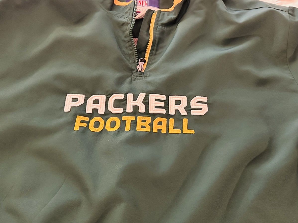 Reebok NFL Team Apparel Green Bay Packers 1/4 Zip Pullover Jacket Size US XL / EU 56 / 4 - 2 Thumbnail