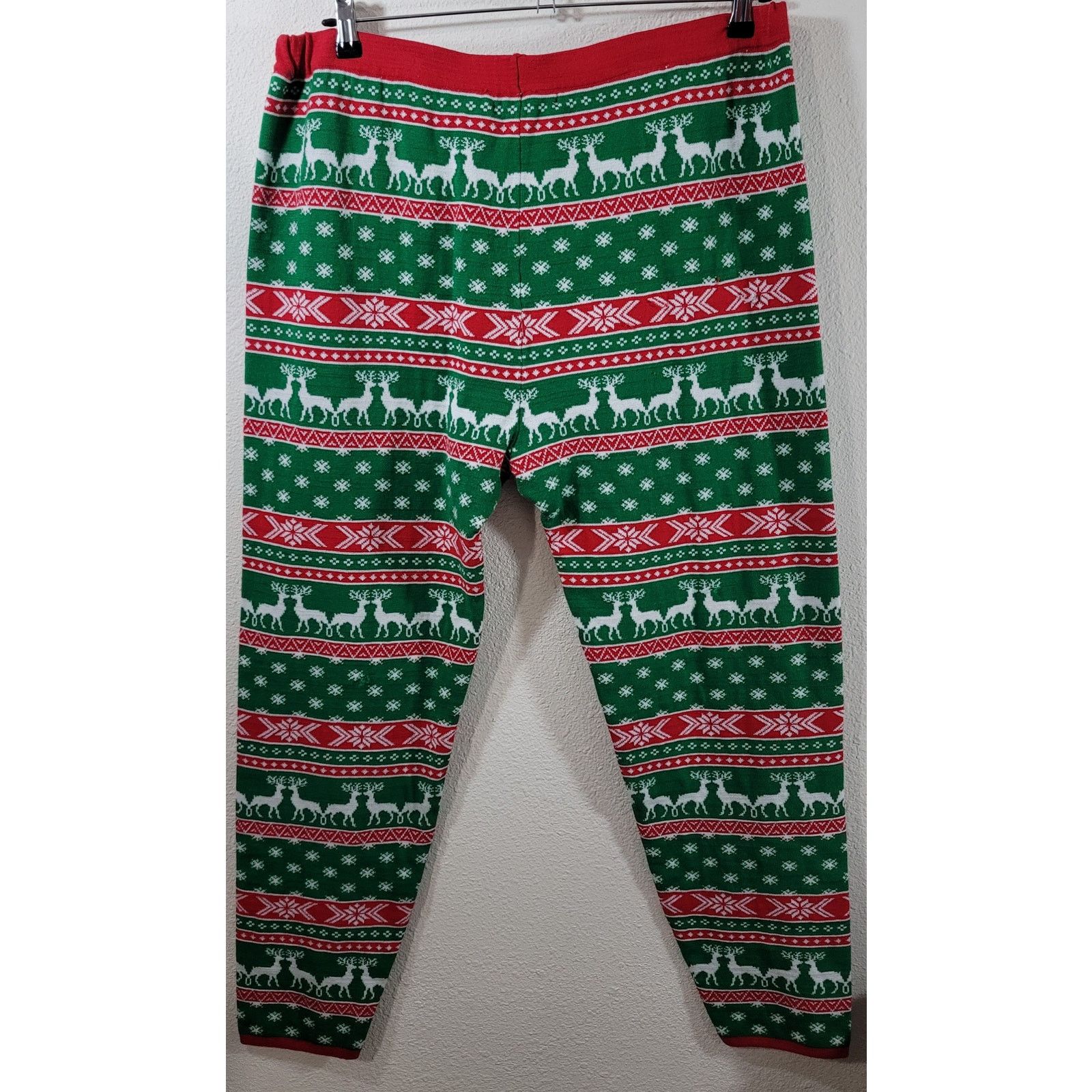 Other United State Sweater Green Red Reindeer Christmas Legging 1X Size 38" / US 16 / IT 52 - 2 Thumbnail