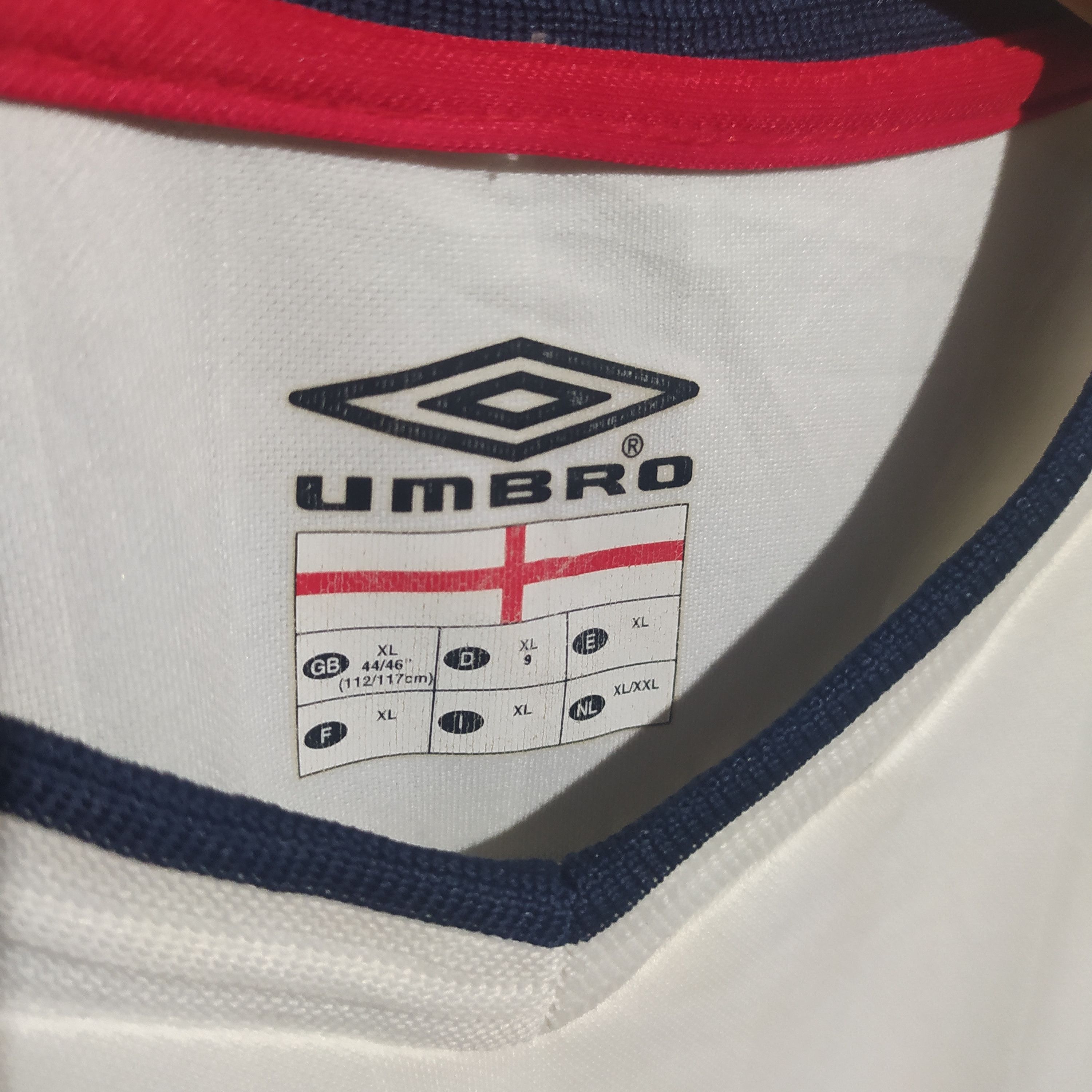 Umbro England 2002 #10 Owen Home Shirt Jersey Soccer Football Size US XL / EU 56 / 4 - 7 Thumbnail