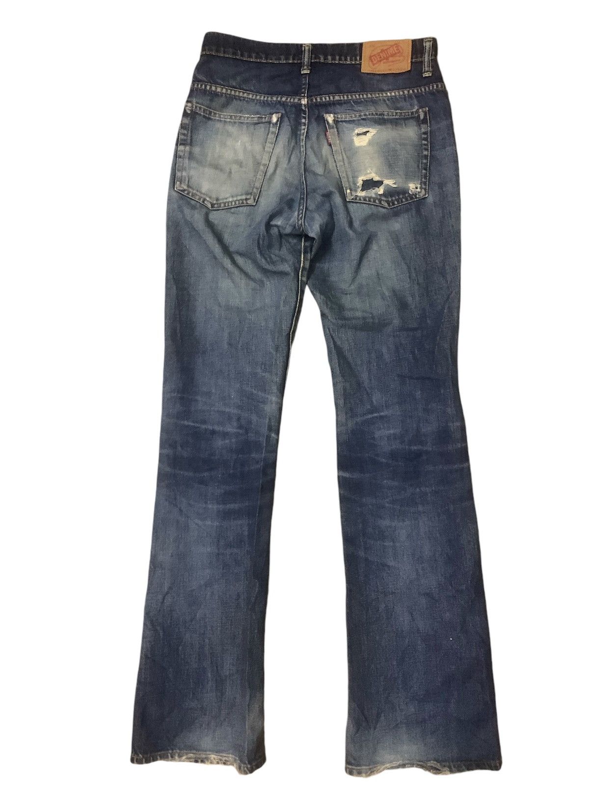 Denime Distressed Denime Lot 00910 Flare Denim Jeans Size US 31 - 2 Thumbnail