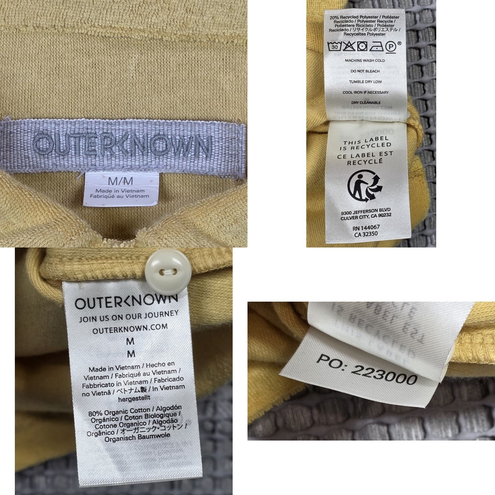 Outerknown Outerknown Polo Shirt Terrycloth High Tide Yellow Pocket Men’s M Short Sleeve Shirt Mens Yellow Pocket High Tide Beach Classic 90s? Size US M / EU 48-50 / 2 - 8 Thumbnail