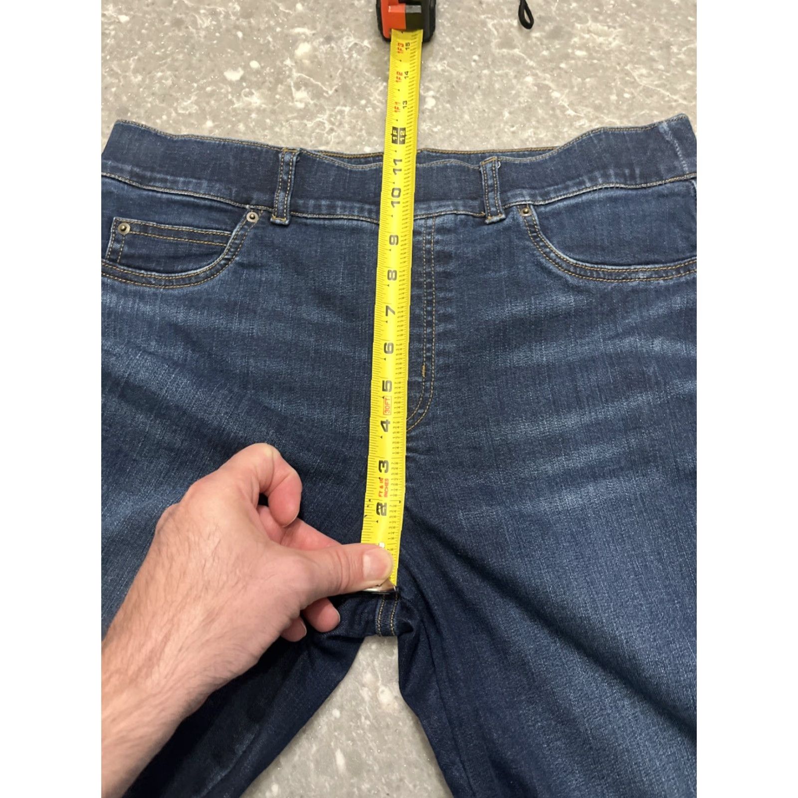 Spanx Spanx Women's Kick Flare Jeans Size L Blue Stretch Pull-On Denim Jeans Regular Women Wide-Leg Stretch Denim Size 36" / US 14 / IT 50 - 5 Thumbnail