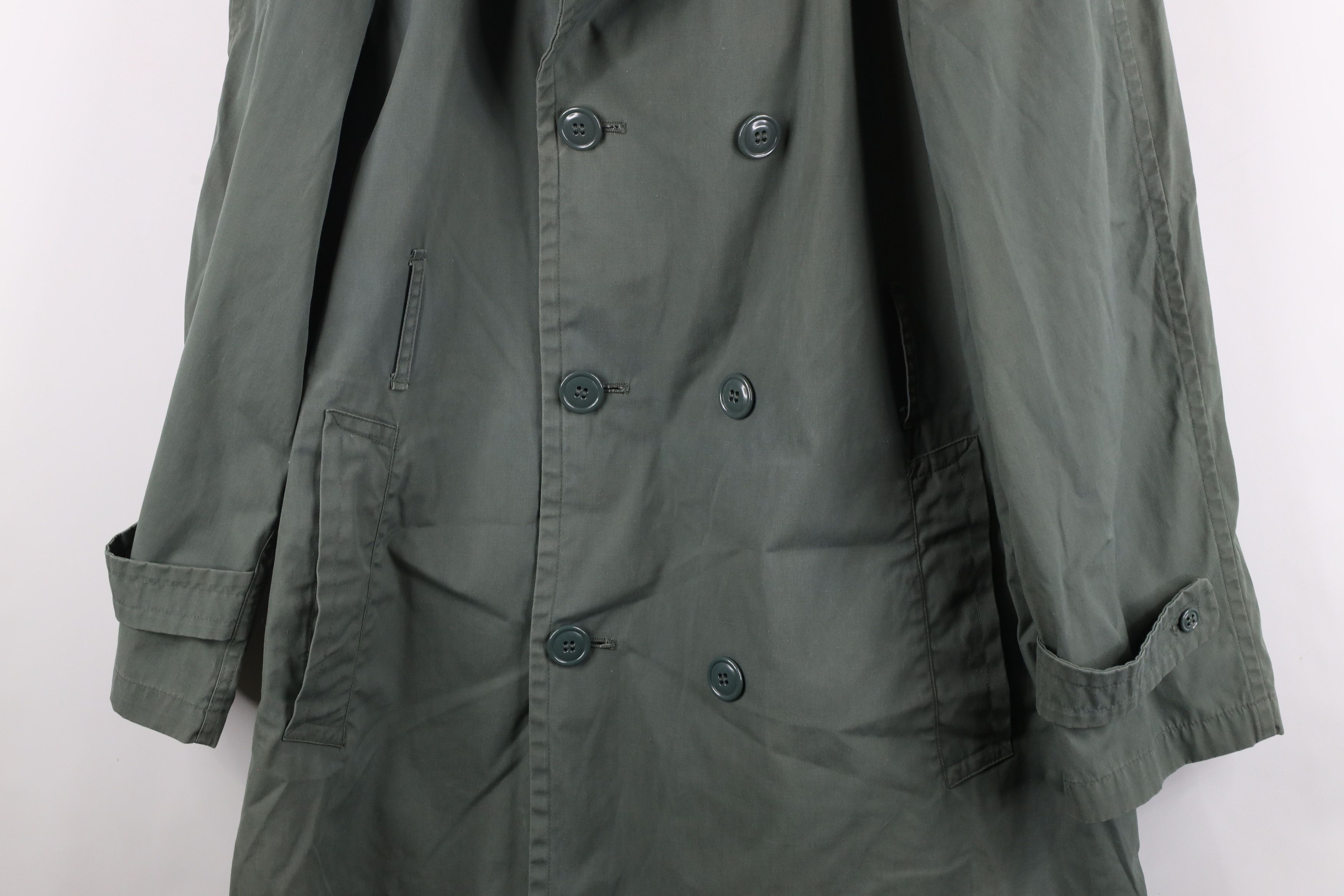 Vintage Vintage 70s Vietnam War 274 Green Raincoat Trench Coat USA Size US L / EU 52-54 / 3 - 3 Thumbnail