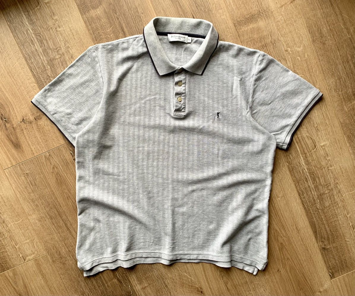 Vintage × Yves Saint Laurent Vintage Yves Saint Laurent Mini Logo Polo t-shirt Size US XL / EU 56 / 4 - 1 Thumbnail