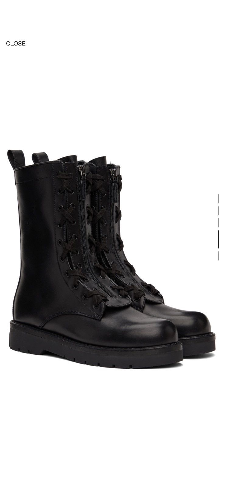 Valentino Black Leather Combat boots Size US 11 / EU 44 - 1 Thumbnail