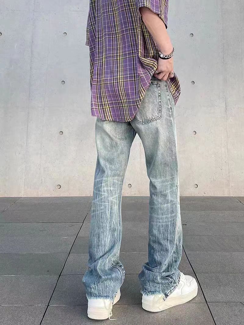 Japanese Brand × Jean High street hip hop washed and distressed baggy jeans Size US 32 / EU 48 - 2 Thumbnail