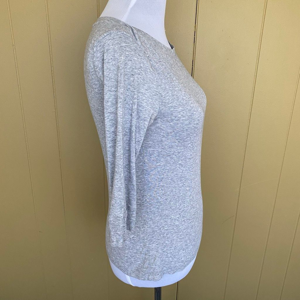 Old Navy Old Navy women M 100% cotton 3/4 sleeve boatneck shirt grey Size M / US 6-8 / IT 42-44 - 6 Thumbnail