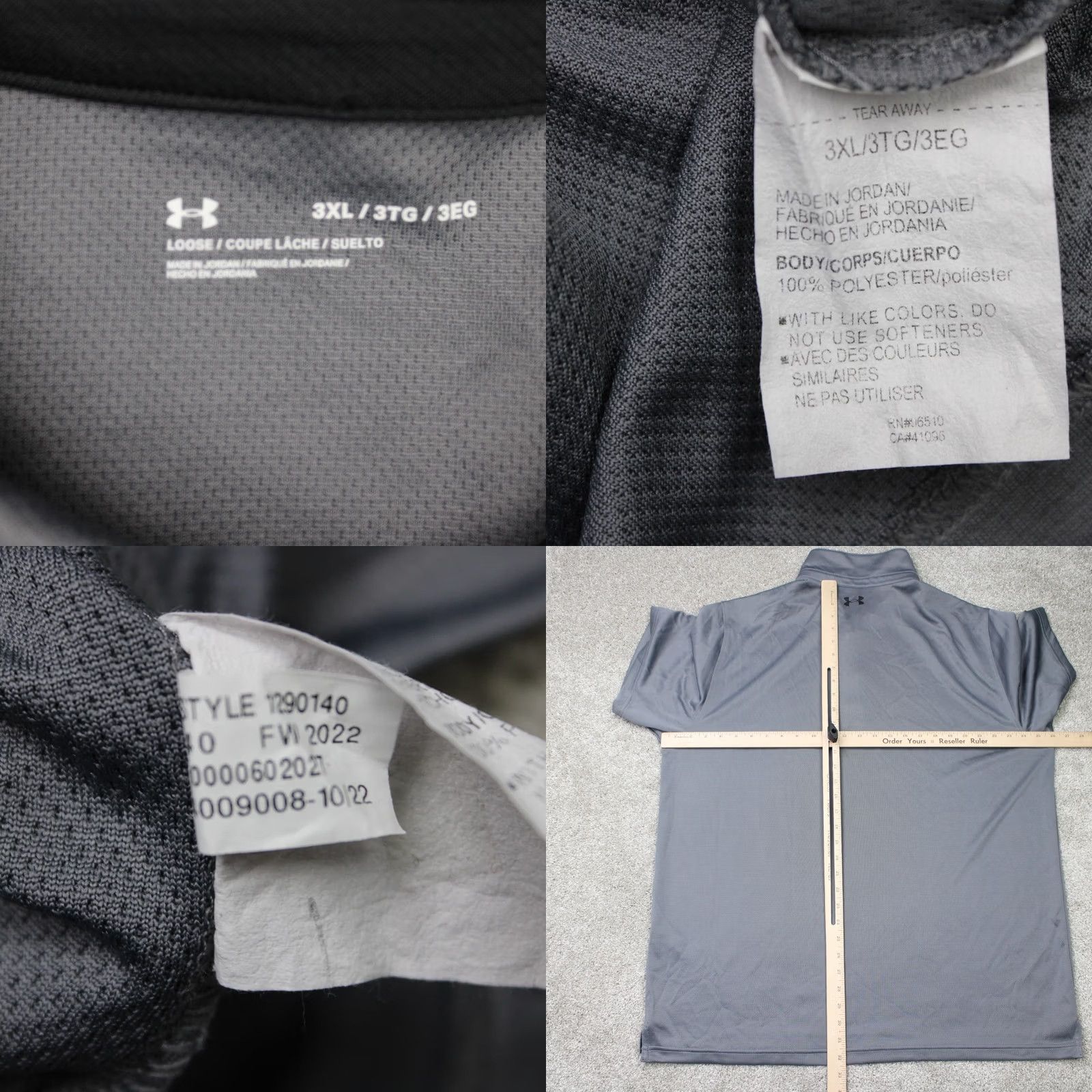 Under Armour Under Armour Tech Polo Shirt Mens 3XL Gray UA Loose Fit Short Sleeve Poly Shirt Polo Polo Shirt Gray Mens 3XL Under Armour HeatGear Regular Fit Size US XXL / EU 58 / 5 - 8 Thumbnail