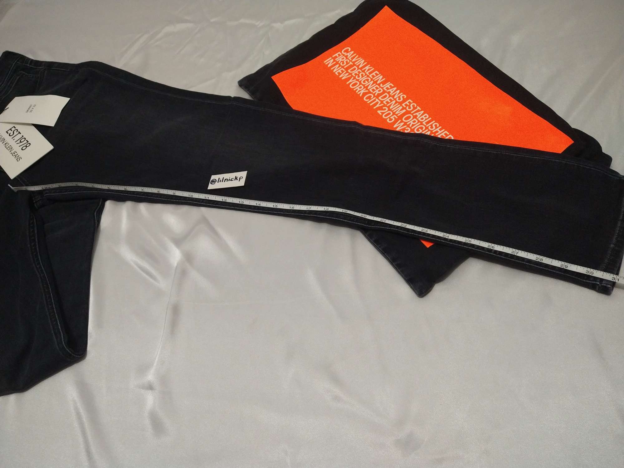Calvin Klein 205W39NYC EST. 1978 Skinny Leg Comet Grey Jeans Size US 33 - 6 Thumbnail