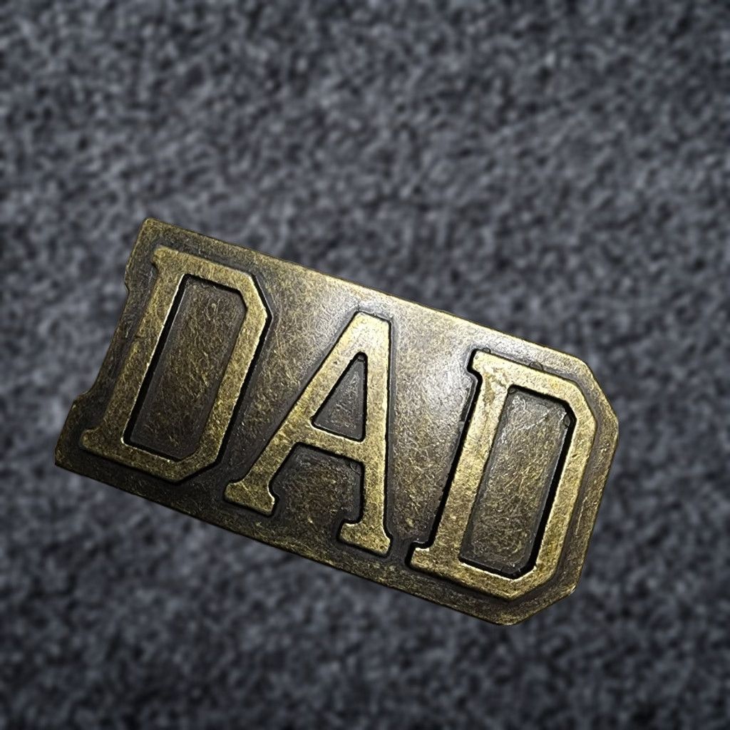 Vintage Vintage 1980s Mens Dad Brass Belt Buckle Spellout Western Shaped Metal Size ONE SIZE - 1 Thumbnail