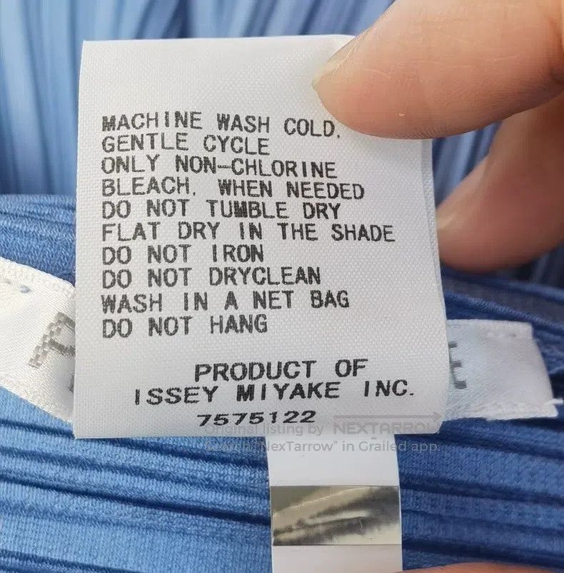 Issey Miyake Issey Miyake Light Blue Round-Hem Long Top Size XXL / US 16-18 / IT 52-54 - 4 Thumbnail