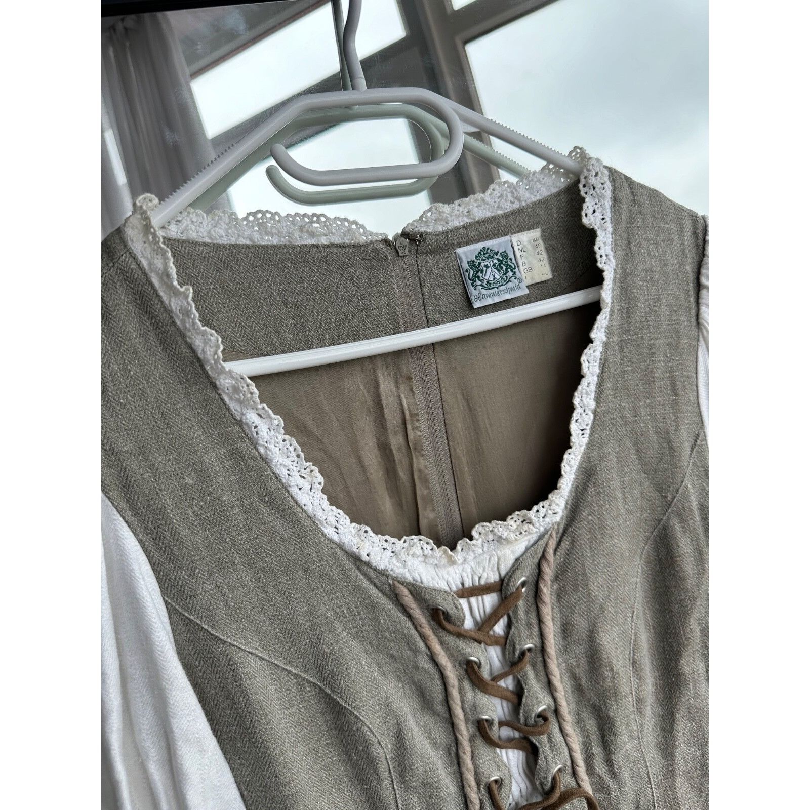 Vintage VTG Hammerschmid Bavarian Austria Style Linen Woman Folk Lon Size M / US 6-8 / IT 42-44 - 16 Thumbnail