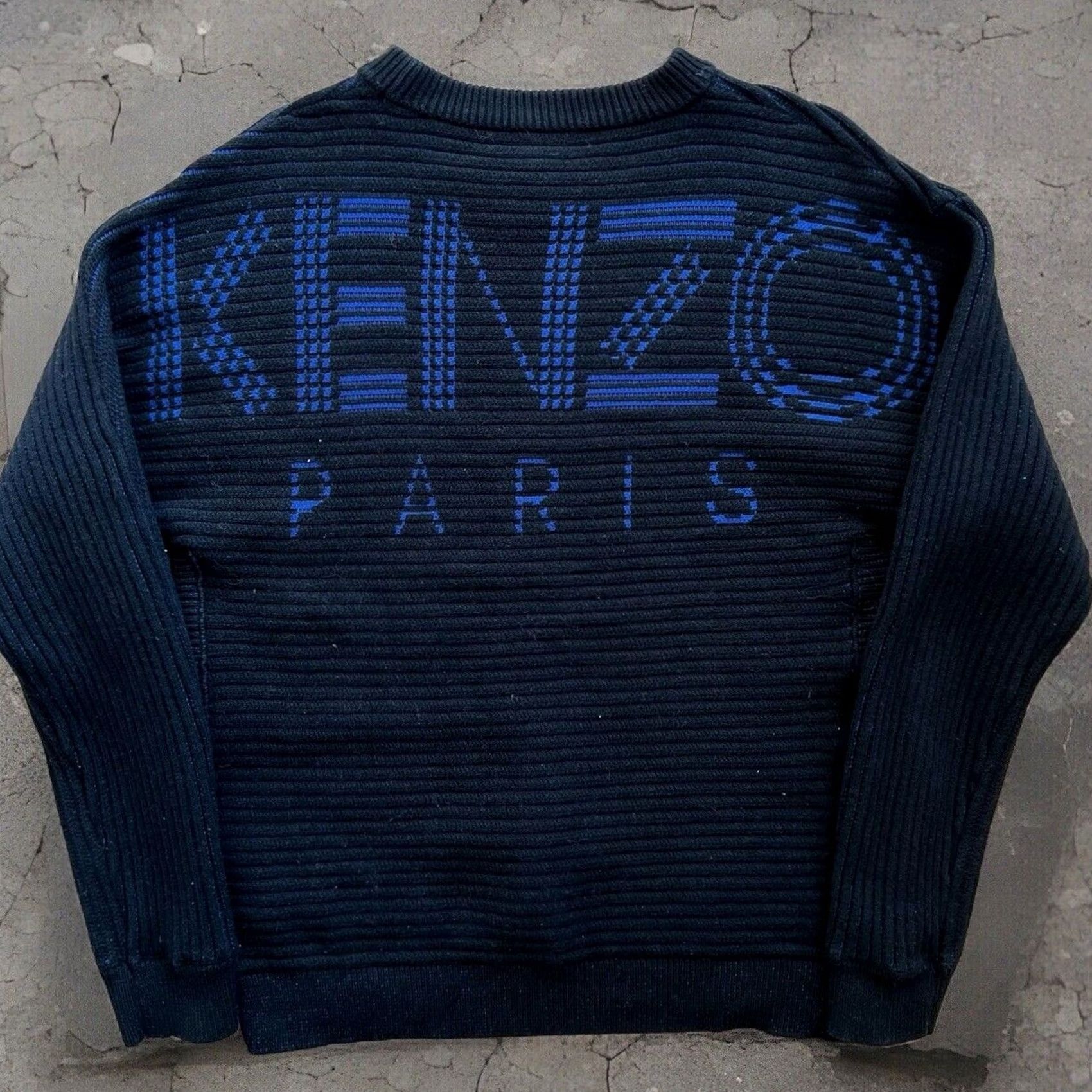 Kenzo Kenzo Paris Sweater Women's M Black Wool Knit Pullover Round Neck Long Sleeve Logo Striped Casual Fall Winter Boho Outdoor Size M / US 6-8 / IT 42-44 - 2 Thumbnail