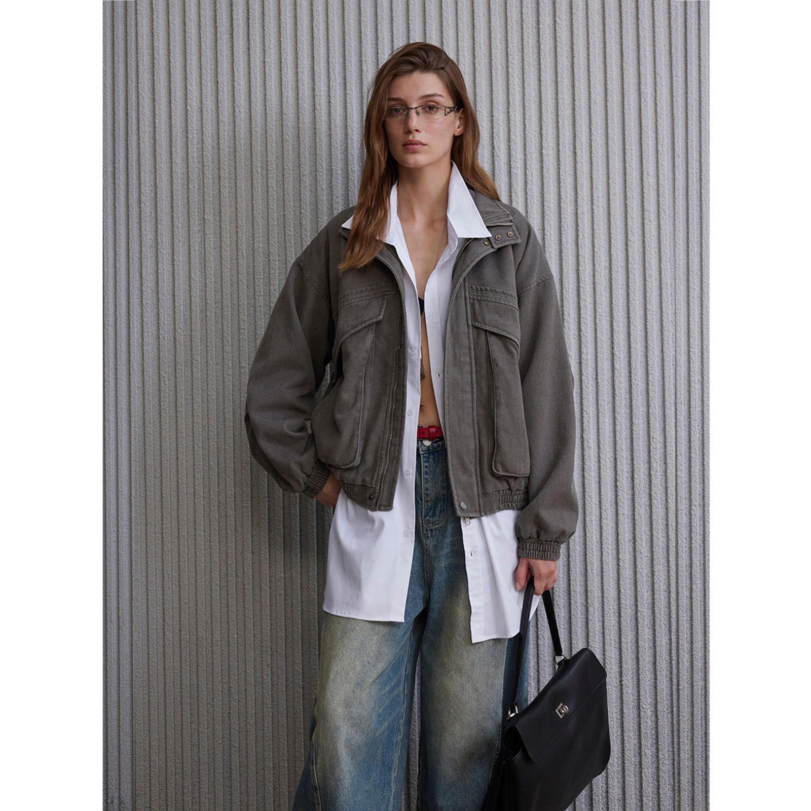 Japanese Brand Utility Jacket, Oversized Fit Size M / US 6-8 / IT 42-44 - 3 Thumbnail