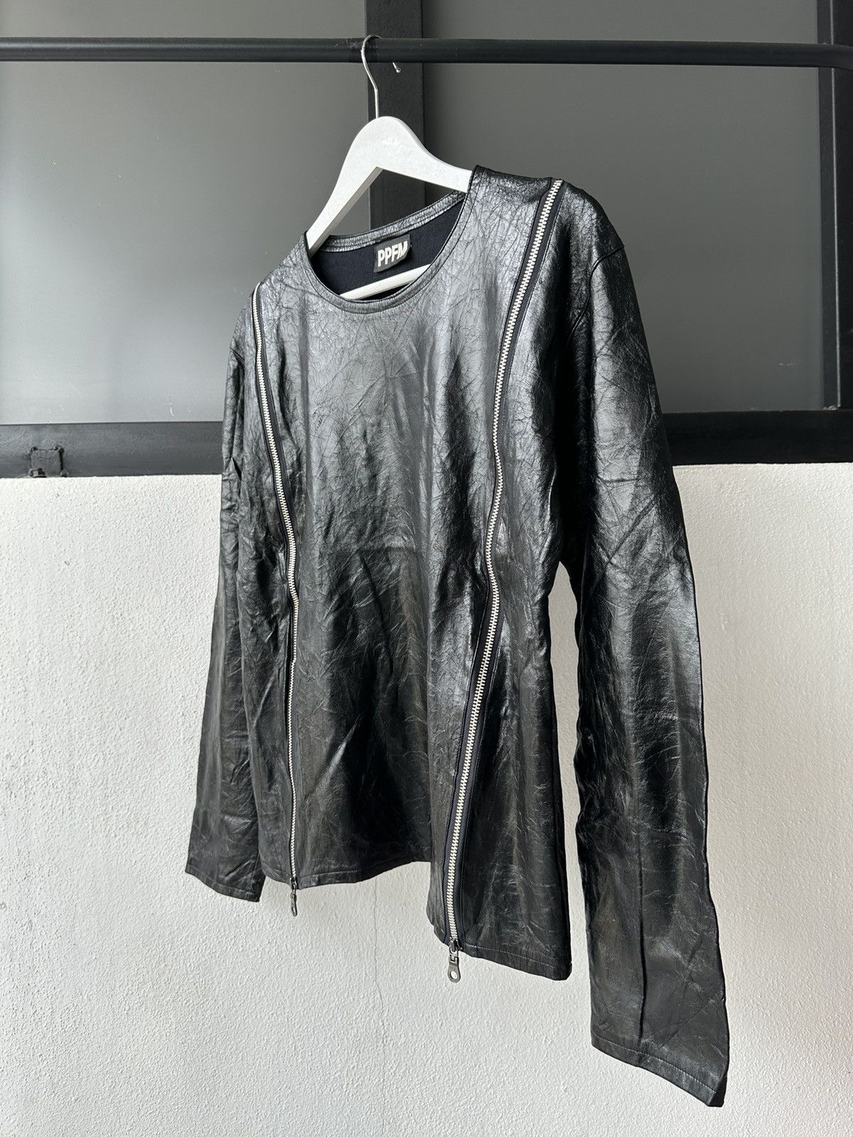 PPFM AW1998 PPFM waxed coated punk zipper sweater Size US M / EU 48-50 / 2 - 15 Thumbnail