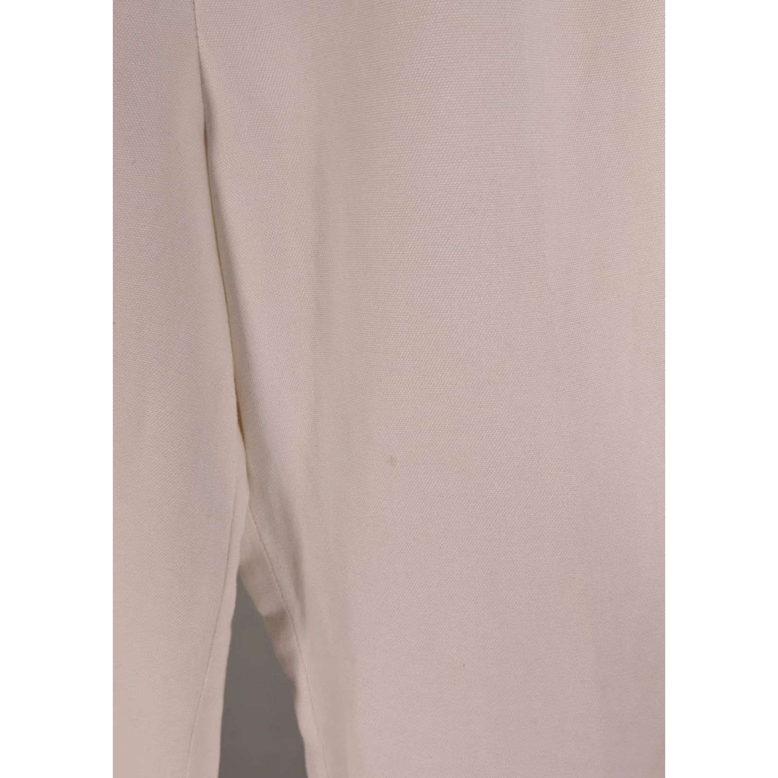 Ralph Lauren VINTAGE Ralph Lauren Collection Classics USA Linen Pants Ivory Wide-Leg 12 Vintage 90s Womens Size 34" / US 12 / IT 48 - 6 Thumbnail