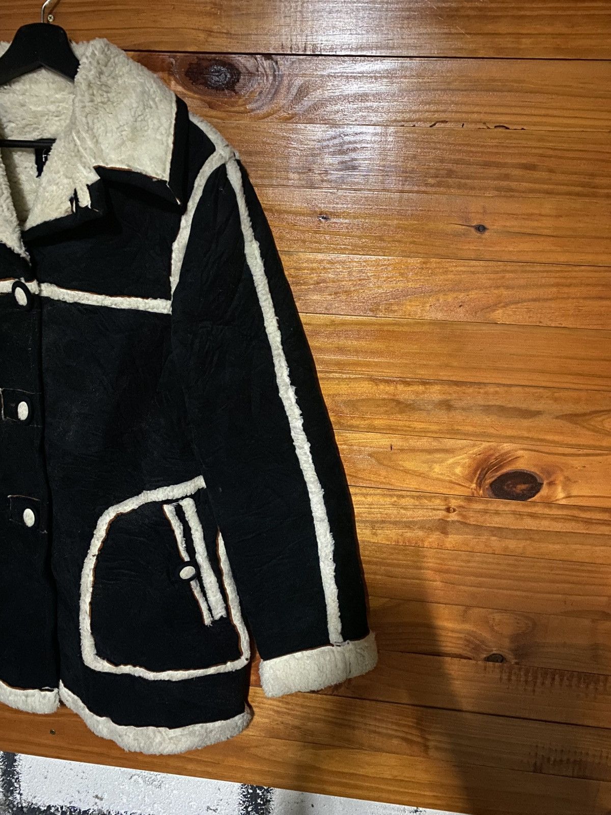 Yoshiyuki Konishi Vintage Ficce Yoshiyuki Konishi Faux Shearling Panel Coat Size M / US 6-8 / IT 42-44 - 6 Thumbnail