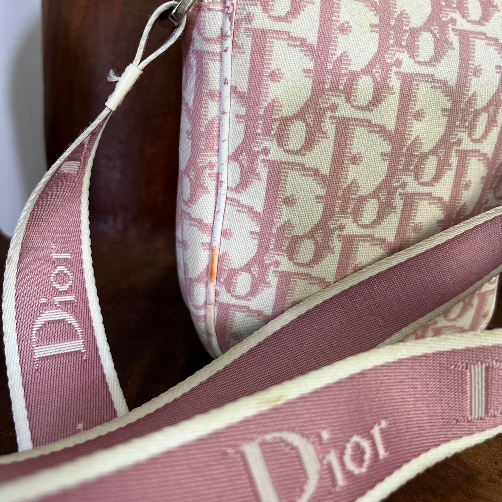Dior Vintage Christian Dior Pink Logo Crossbody Bag Size ONE SIZE - 4 Thumbnail
