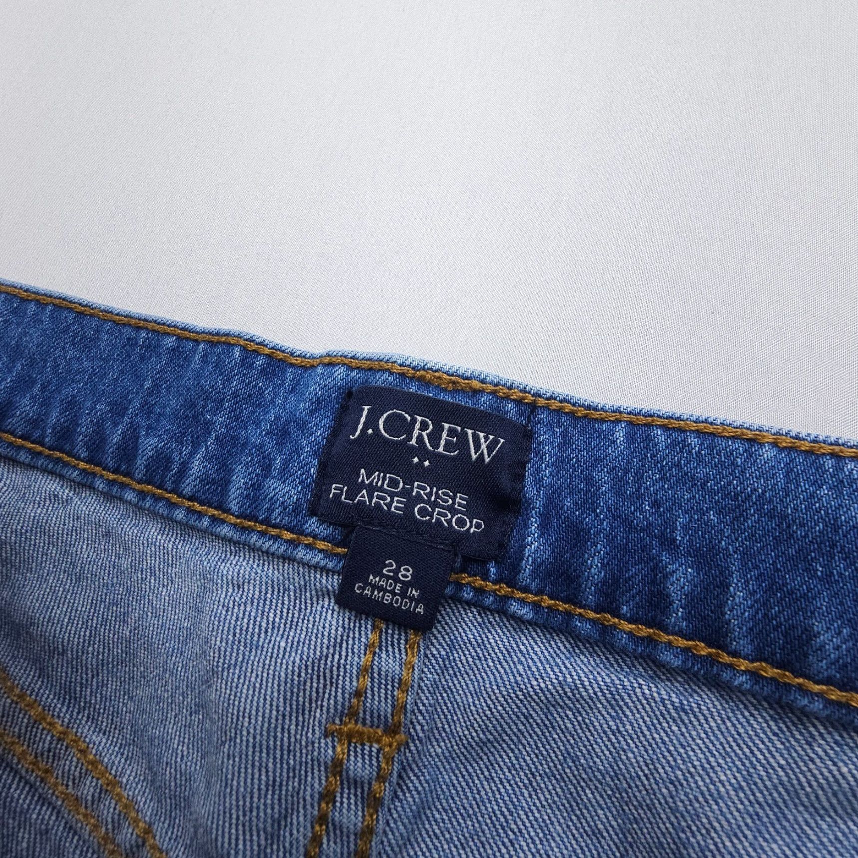 J.Crew J.CREW Jeans Mid Rise Flare Crop 28 Blue Denim 24" Inseam 5-Pocket City Vintage: No Size 28" / US 6 / IT 42 - 3 Thumbnail