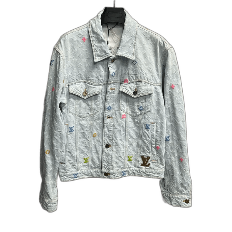 Louis Vuitton Louis Vuitton Light Blue Logo Embroidered Jacket Size XL / US 12-14 / IT 48-50 - 1 Thumbnail