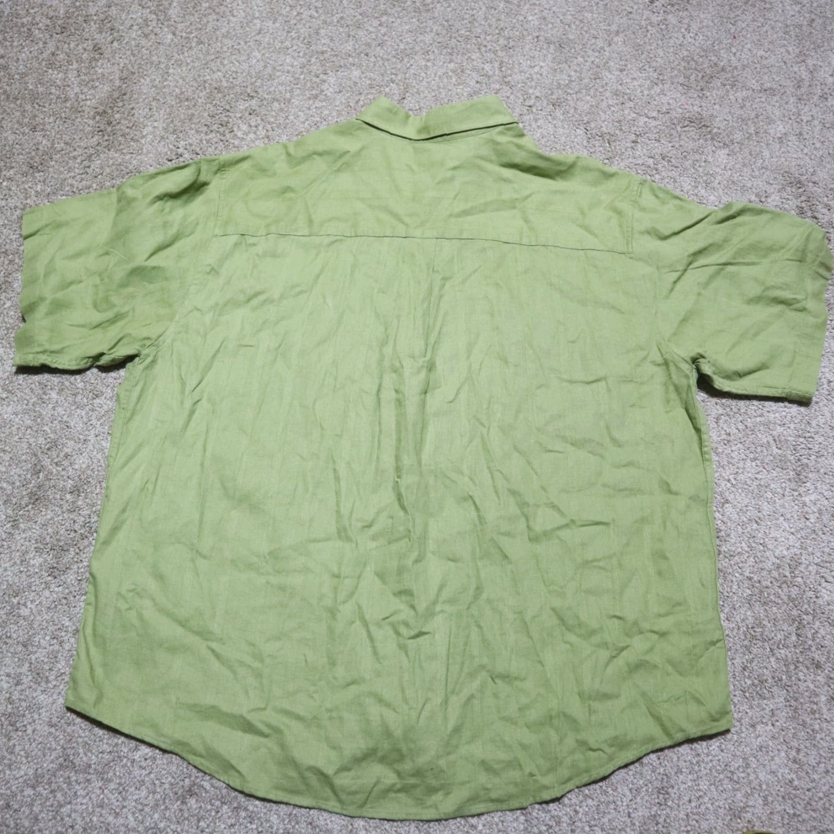 George VINTAGE George Shirt Mens XL Green Stripes Rayon Long Sleeve Button-Up 46/48 Size US XL / EU 56 / 4 - 7 Thumbnail