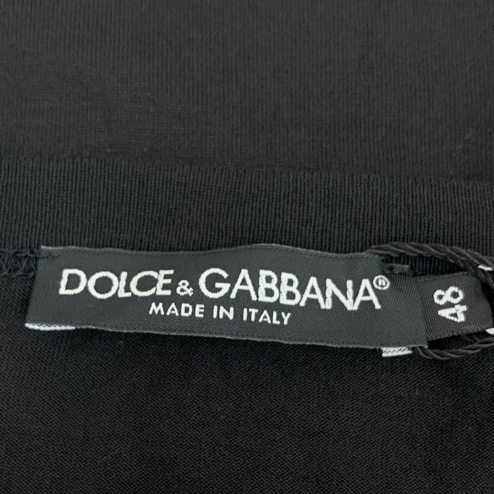 Dolce & Gabbana Dolce Gabbana Black Crown Bee Beaded T-shirt Size US M / EU 48-50 / 2 - 6 Thumbnail