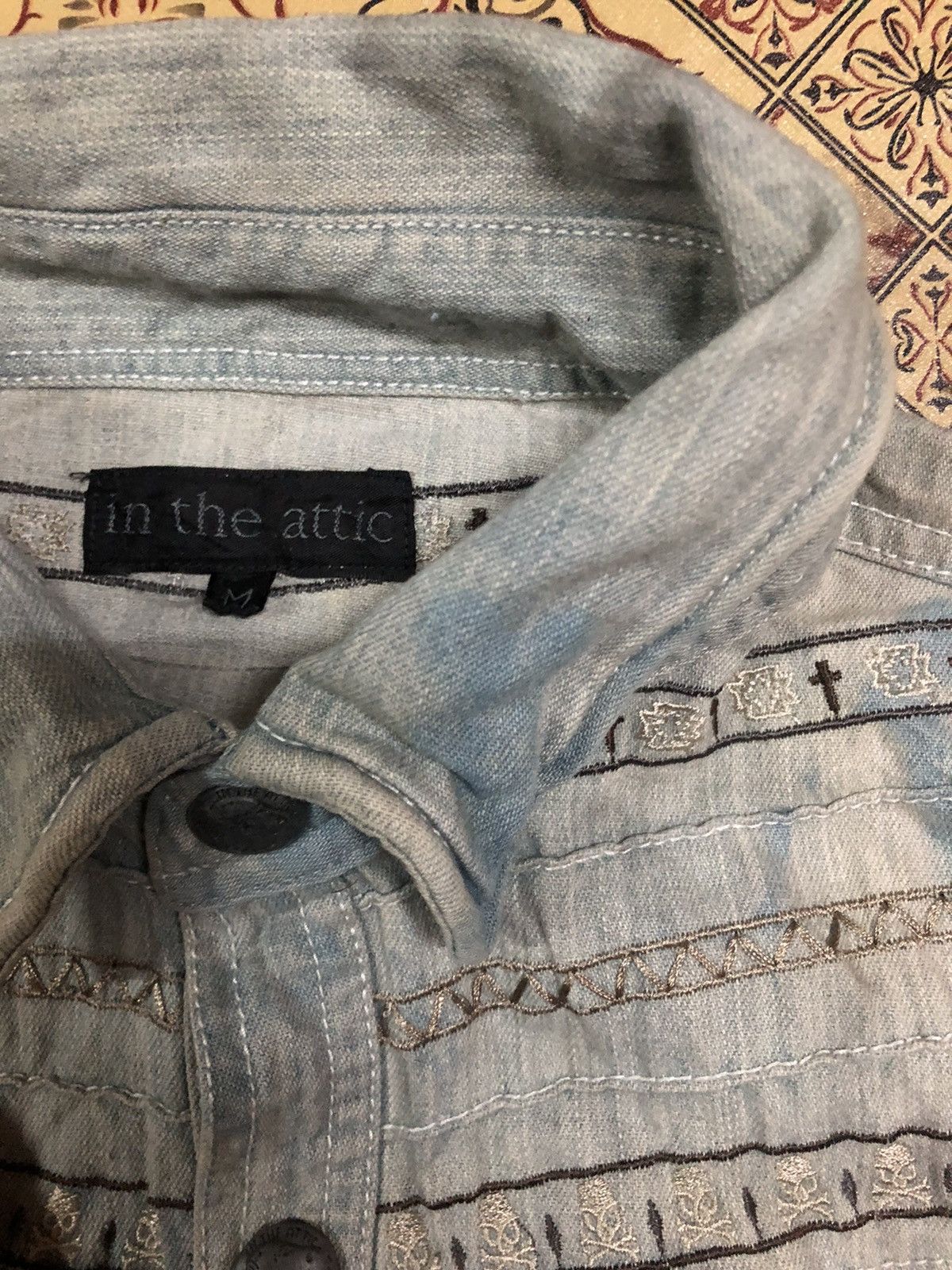 In The Attic In the Attic Punk Rockabilly Snap Button Ups Denim Shirt Size US S / EU 44-46 / 1 - 3 Thumbnail