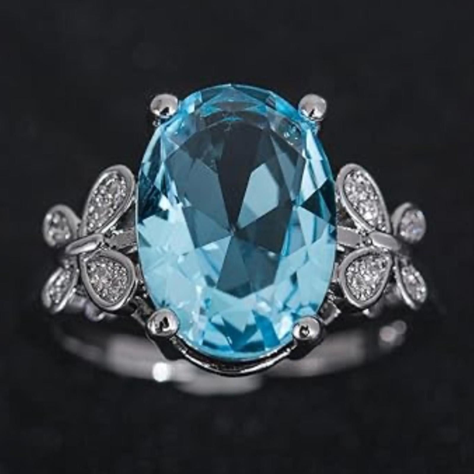 Other Blue Gemstone Silver Ring Size 7 Size ONE SIZE - 1 Thumbnail