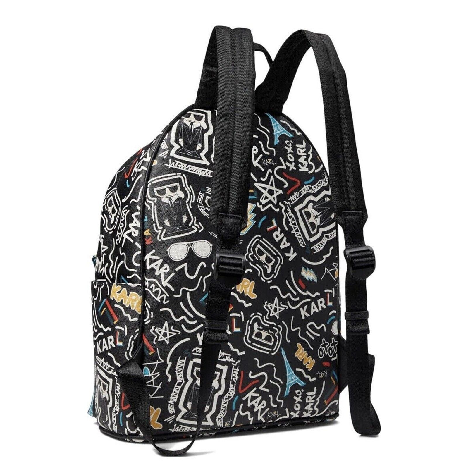 Karl Lagerfeld KARL LAGERFELD PARIS AMOUR BLACK GRAFFITI BACKPACK NWT Size ONE SIZE - 2 Thumbnail