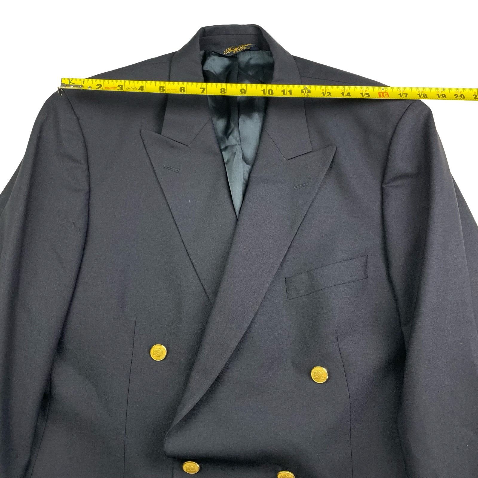 Brooks Brothers Brooks Brothers Men’s Brooksease Gold Buttons Double Breaste Size 44L - 9 Thumbnail