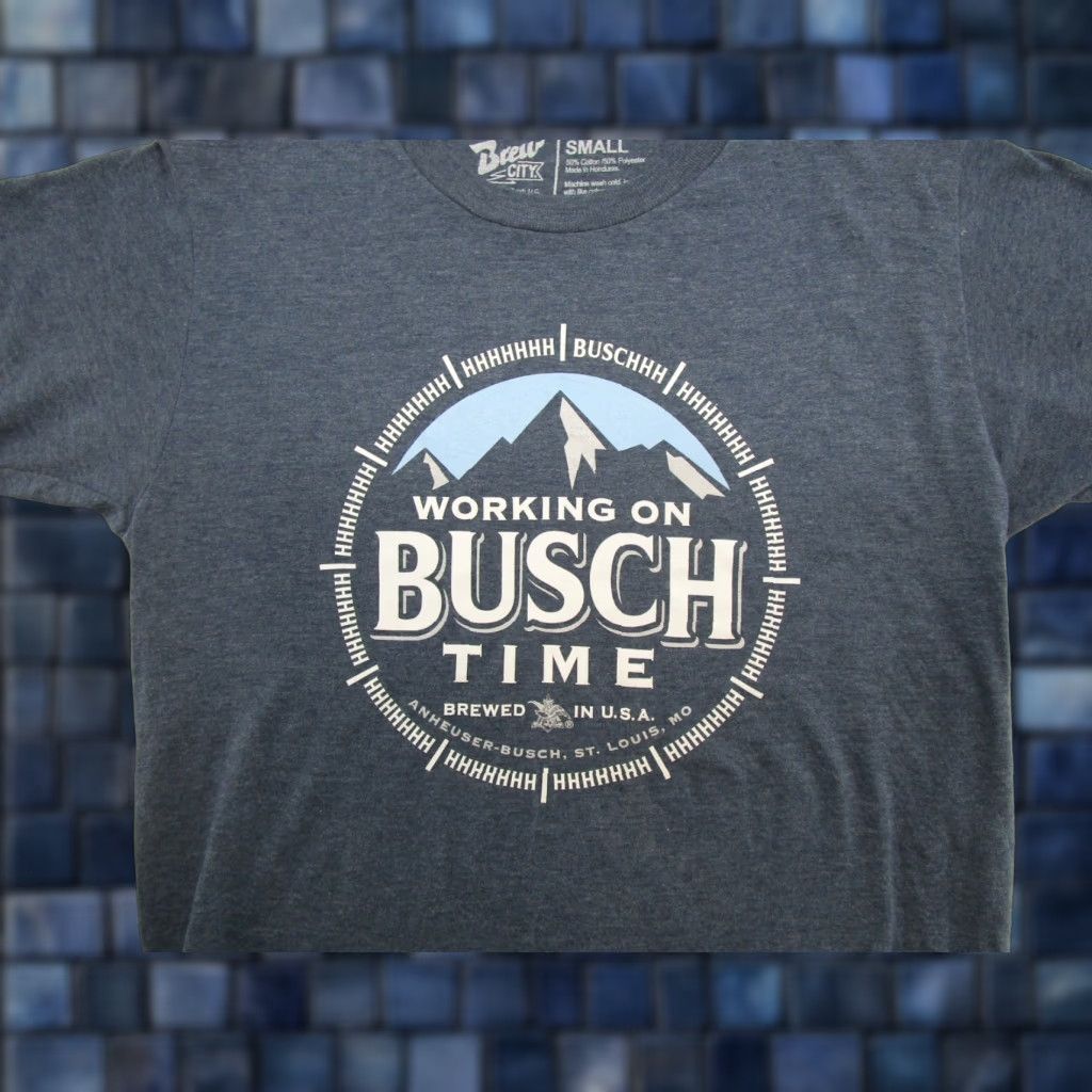 Vintage VINTAGE Working On Busch Beer Time Brew City Graphic T-Shirt Men's Size Small Size US S / EU 44-46 / 1 - 1 Thumbnail