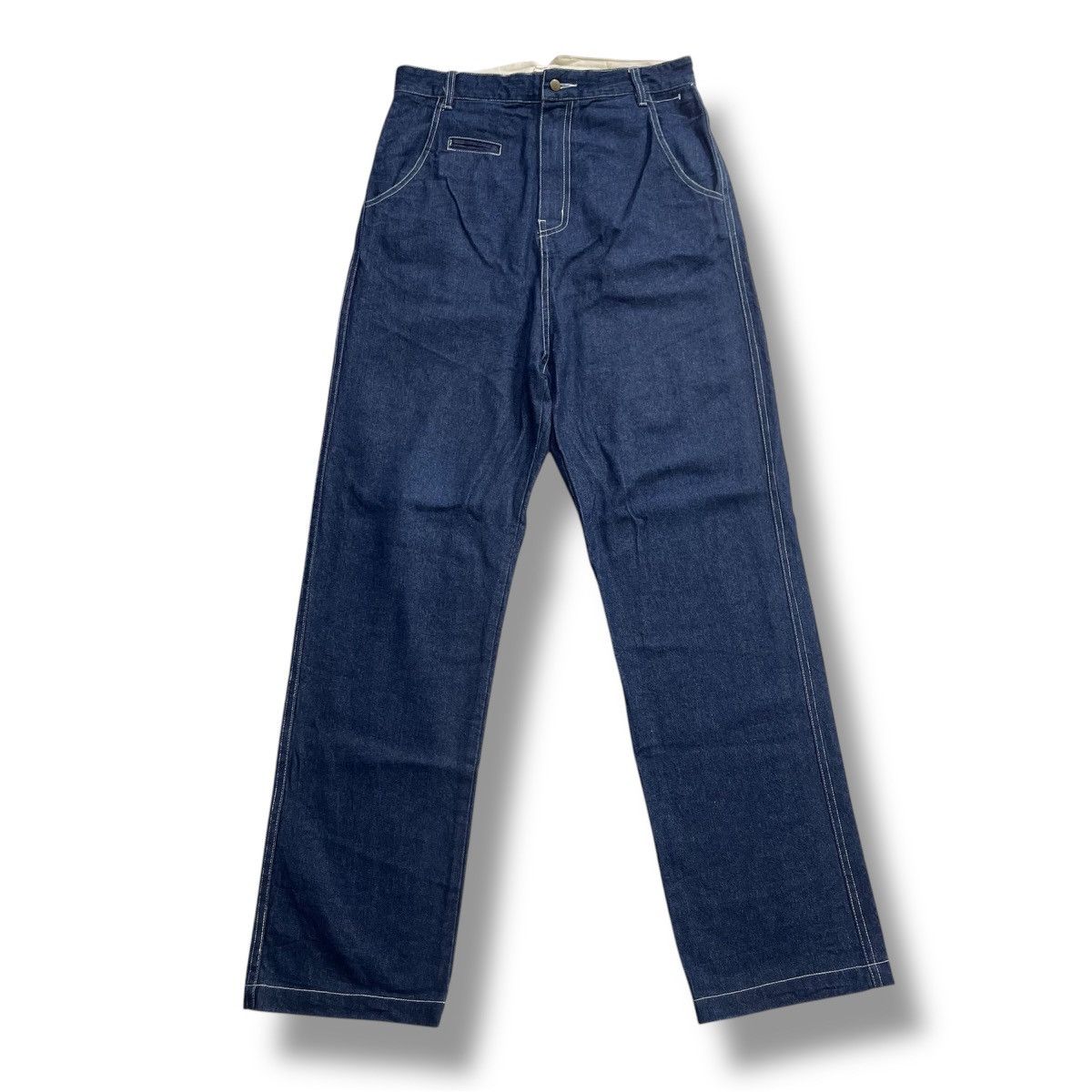 Designer Casper John Drop Crotch Pocket Cinch Back Denime Jeans Size US 32 / EU 48 - 3 Thumbnail