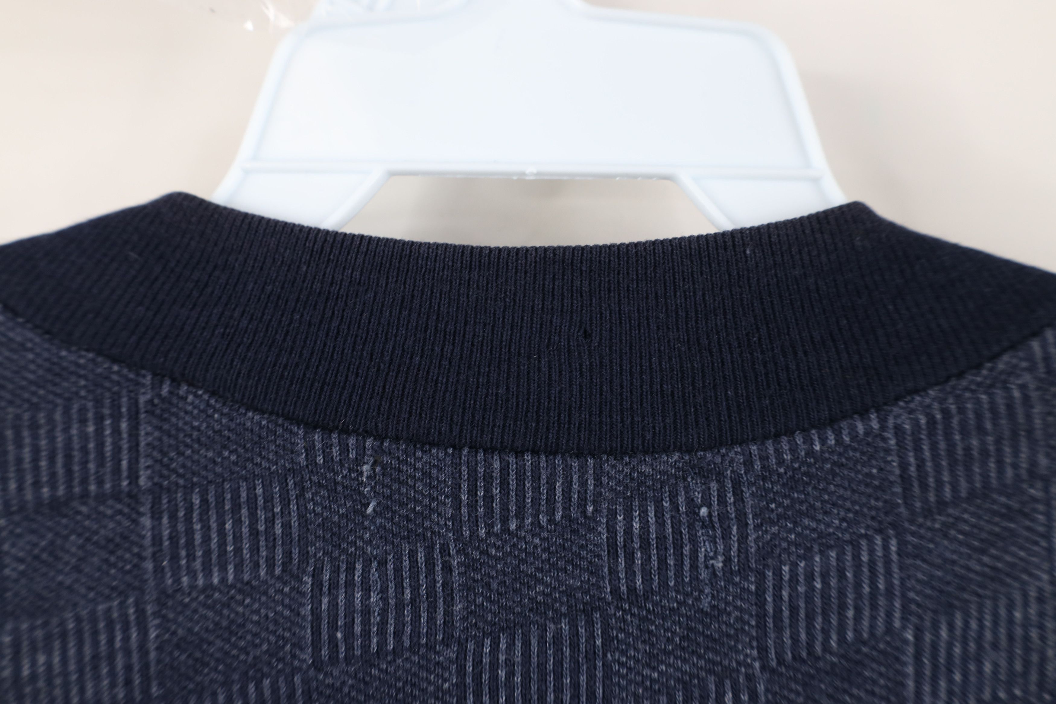 Vintage Vintage 90s Streetwear Knit Pocket T-Shirt Navy Blue Size US XL / EU 56 / 4 - 11 Thumbnail