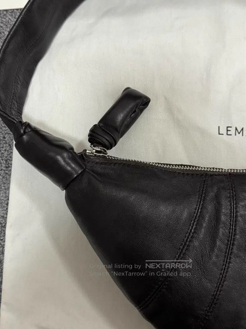 Lemaire LEMAIRE Dark chocolate brown sheepskin horn bag Size ONE SIZE - 4 Thumbnail