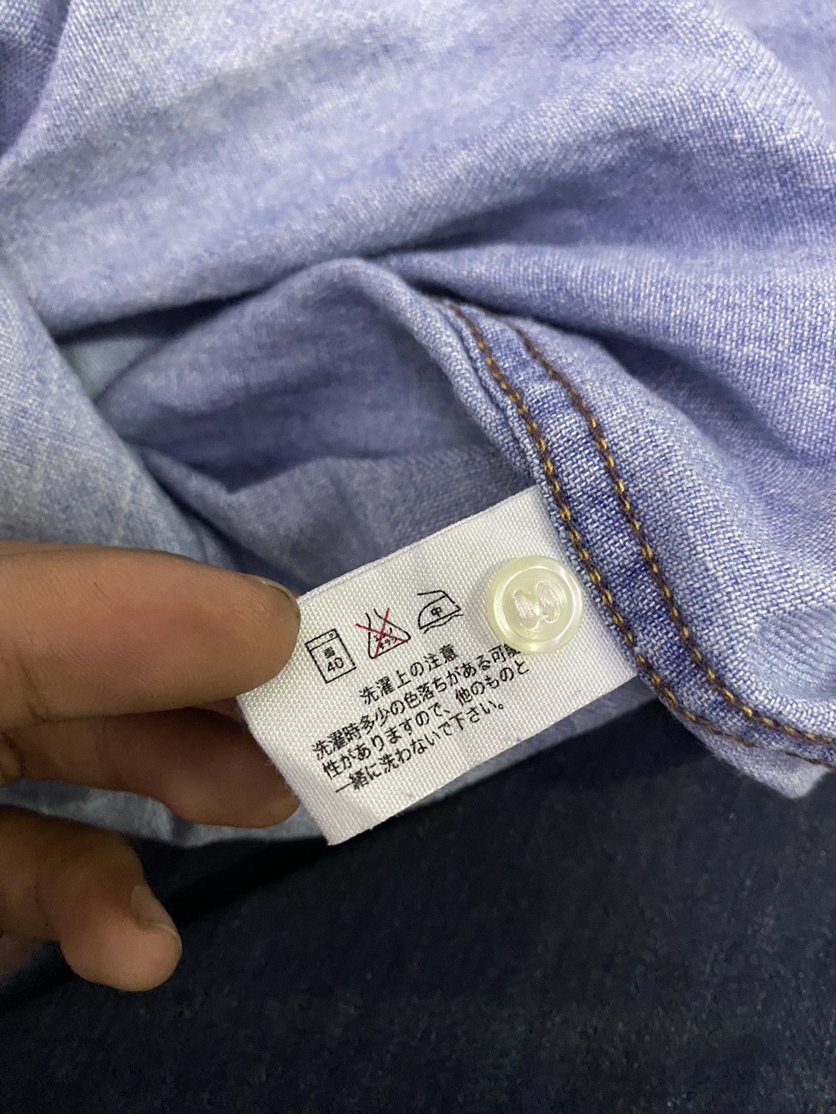 Blue Blue Japan × Indigo × Japanese Brand Blue Blue japan 🇯🇵 jeans shirt Size M / US 6-8 / IT 42-44 - 7 Thumbnail