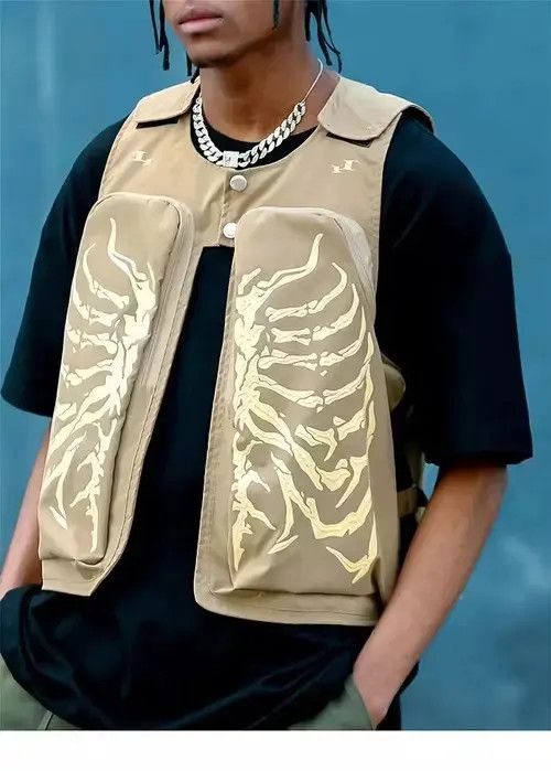 Anime × Aran Isles Knitwear Sweater Punk Rock Evil Skull waistcoat Size US L / EU 52-54 / 3 - 1 Thumbnail