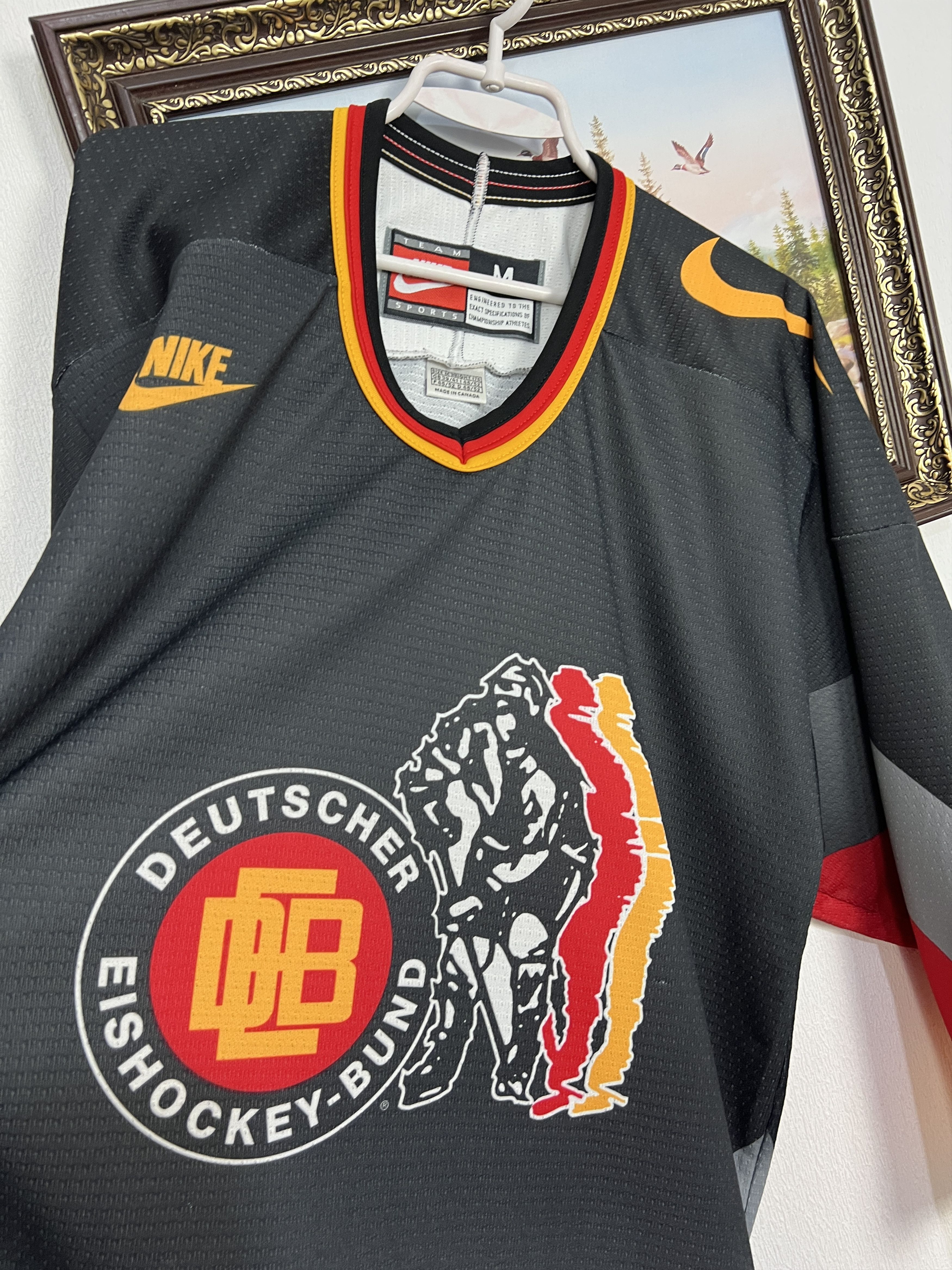 Nike Vintage Germany Deutschland Ice Hockey Jersey Shirt Trikot Size US M / EU 48-50 / 2 - 3 Thumbnail