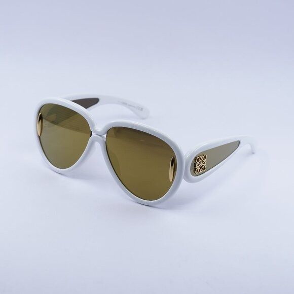 Loewe Loewe LW40132I 25G Sunglasses Shiny Ivory White Aviator Size ONE SIZE - 1 Thumbnail